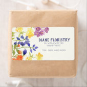 Waterverf Wilde bloemen schilderen Etiket (Insitu)