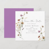 Waterverf Wilde Bloemen sparen de Datum (Voorkant / Achterkant)