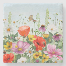 Waterverf wilde bloemen