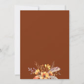 Waterverf Wilde Bloemen Terracotta Bruiloft Kaart (Achterkant)