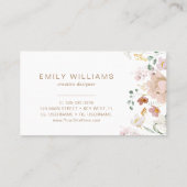 Waterverf wilde bloemen Visitekaartje (Achterkant)