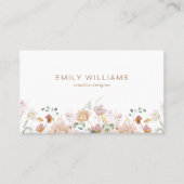 Waterverf wilde bloemen Visitekaartje (Voorkant)