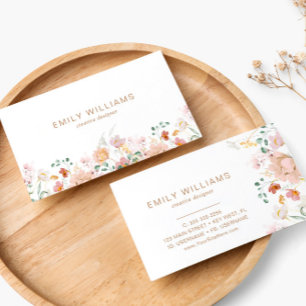 Waterverf wilde bloemen Visitekaartje