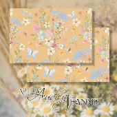 Waterverf wilde bloemen vlinderbloemontbinding tissuepapier