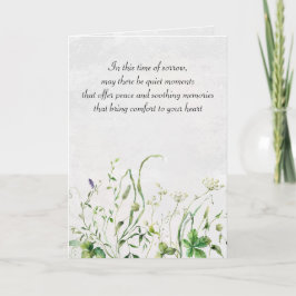 Waterverf wilde bloemen voor sympathie kaart