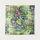 Waterverf wilde bloemen wandkleed (Voorkant (horizontaal))