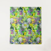 Waterverf wilde bloemen wandkleed (Voorkant)