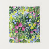 Waterverf wilde bloemen  wandkleed (Voorkant)