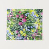 Waterverf wilde bloemen  wandkleed (Voorkant (horizontaal))