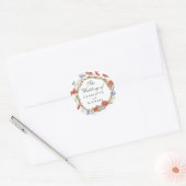 Waterverf wilde bloemen Weddenschap Envelope Seal Ronde Sticker (Envelop)