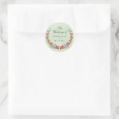 Waterverf wilde bloemen Weddenschap Envelope Seal Ronde Sticker (Tas)