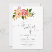 Waterverf wilde bloemen Weddenschap Kaart (Voorkant)