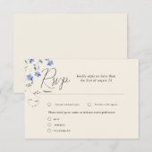 Waterverf wilde bloemen weide Wedding RSVP Kaarten (Voorkant / Achterkant)