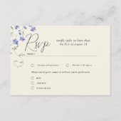 Waterverf wilde bloemen weide Wedding RSVP Kaarten (Voorkant)