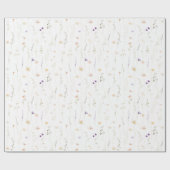 Waterverf wilde bloemen, weidebloemen cadeaupapier (Vlak)