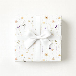 Waterverf wilde bloemen, weidebloemen cadeaupapier