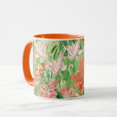 Waterverf Wilde Bloemenwei Bloemig Mok (Voorkant links)