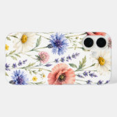 Waterverf Wilde Bloemenweide Bloemig Case-Mate iPhone Case (Achterkant (horizontaal))