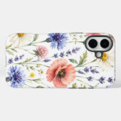 Waterverf Wilde Bloemenweide Bloemig Case-Mate iPhone Case (Achterkant (horizontaal))
