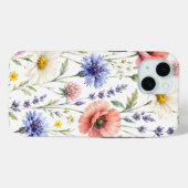 Waterverf Wilde Bloemenweide Bloemig Case-Mate iPhone Case (Achterkant (horizontaal))