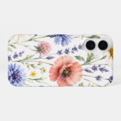 Waterverf Wilde Bloemenweide Bloemig iPhone 16 Hoesje (Achterkant horizontaal)
