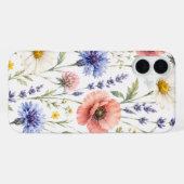 Waterverf Wilde Bloemenweide Bloemig iPhone Hoesje (Achterkant horizontaal)