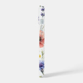 Waterverf Wilde Bloemenweide Bloemstuk iPhone 15 Case (Linkerkant)