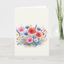 Waterverf Wilde Bloemenweide Boeket Bloemschilderk