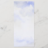 Waterverf wilde bloemenweide wolken trouwmenu menu (Achterkant)