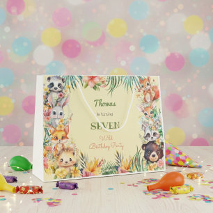 Waterverf Wilde bosdieren kinderen verjaardag Groot Cadeauzakje