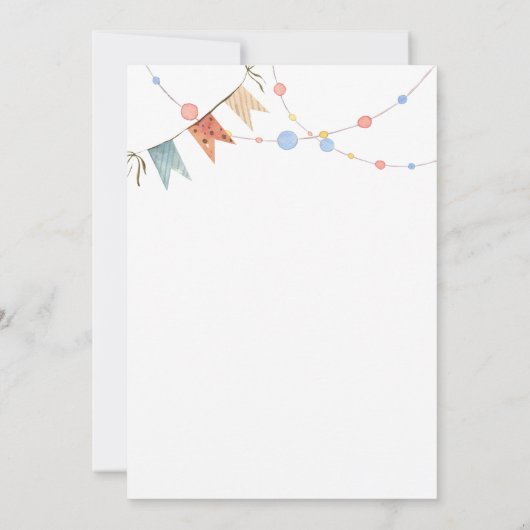 Waterverf Wilde bosdieren kinderen verjaardag Kaart (Achterkant)