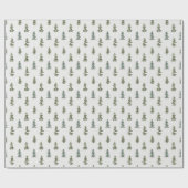 Waterverf wilde dennenpatroon cadeaupapier (Vlak)
