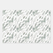 Waterverf wilde dennenpatroon inpakpapier vel (Voorkant 2)