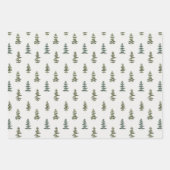 Waterverf wilde dennenpatroon inpakpapier vel (Voorkant)