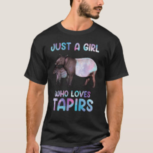 Waterverf wilde dieren gewoon een meisje dat van T T-shirt