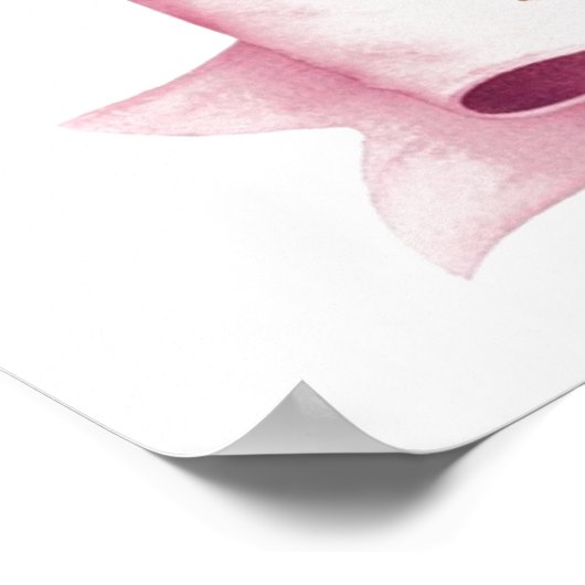 Waterverf wilde dierlijke giraffe Het is meisje #  Poster (Hoek)