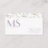 Waterverf Wilde flora Botanische Event Designer Visitekaartje (Achterkant)