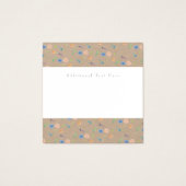 Waterverf Wilde flora Botanische Event Kraft Vierkante Visitekaartjes (Achterkant)