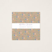 Waterverf Wilde flora Botanische Event Kraft Vierkante Visitekaartjes (Voorkant)