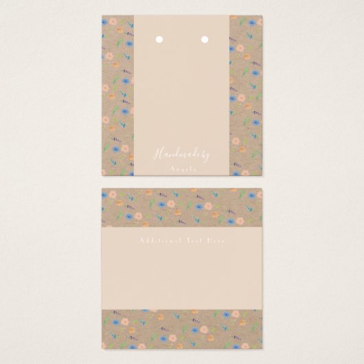 Waterverf Wilde flora Botanische Kaart (Voorkant /achterkant)