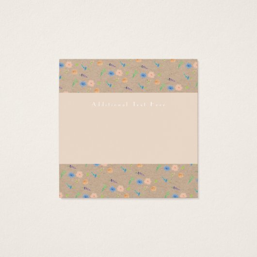 Waterverf Wilde flora Botanische Kaart (Achterkant)