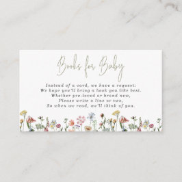 Waterverf Wilde Flowers Books for Baby Informatiekaartje