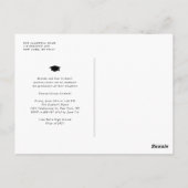 Waterverf Wilde Groene Blad Black Afstuderen Briefkaart (Achterkant)