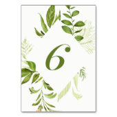 Waterverf Wilde Groene Volage Tabel Nummer 6 Kaart (Achterkant)