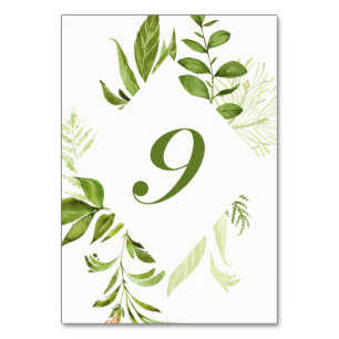 Waterverf Wilde Groene Volage Tabel Nummer 9 Kaart