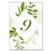 Waterverf Wilde Groene Volage Tabel Nummer 9 Kaart (Voorkant)