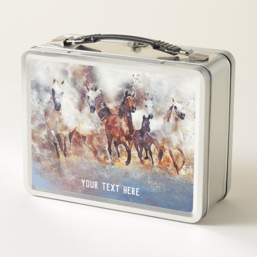 Waterverf wilde looppaarden (Achterkant)