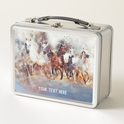 Waterverf wilde looppaarden (Voorkant)