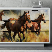 Waterverf Wilde Paarden Galloping Decoupage Tissuepapier