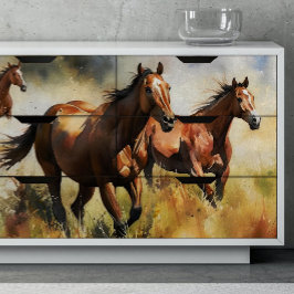 Waterverf Wilde Paarden Galloping Decoupage Tissuepapier